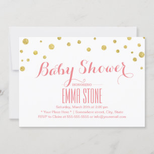 Invitation Baby shower Confetti Dots de Parties scintillant d