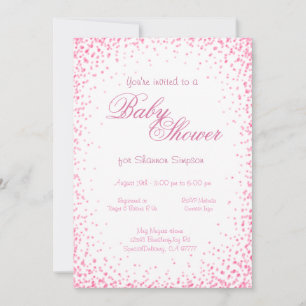 Invitation Baby shower   Confetti rose