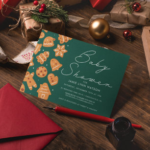 Invitation Baby shower   Cookies de pain d'épices