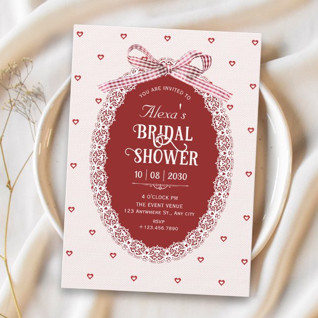 Invitation Baby shower coquette (Créateur téléchargé)
