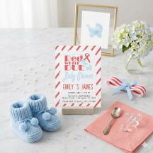 Baby Shower Coquette à rayures rouges