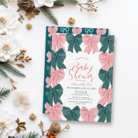 Baby shower coquette rouge et vert Bow/ruban