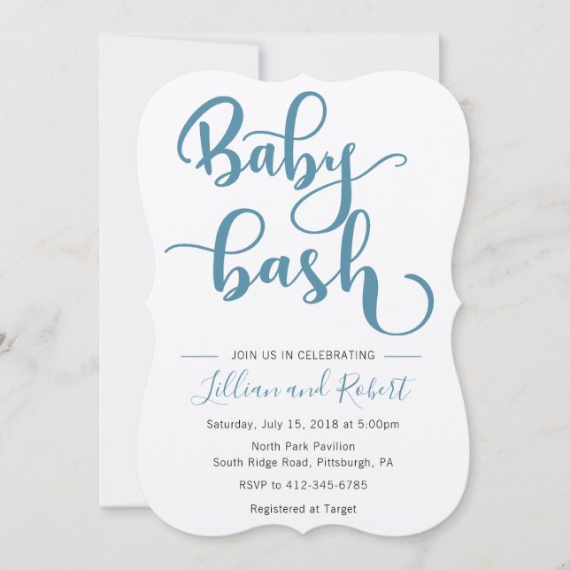 Invitation Baby shower Couples Bébé Bash (Devant)
