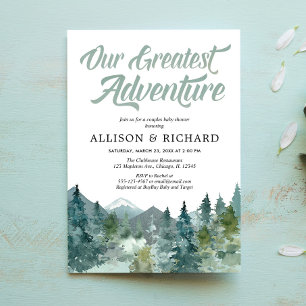 Invitation Baby shower Couples, Notre plus grande aventure ru