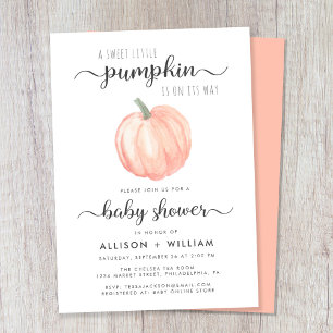 Invitation Baby shower Couples petit Citrouille