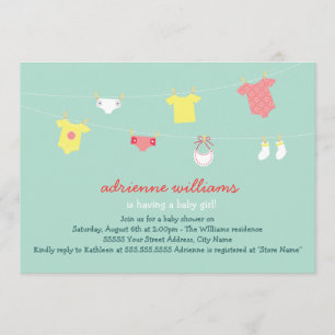 Invitation Baby shower Couture bébé