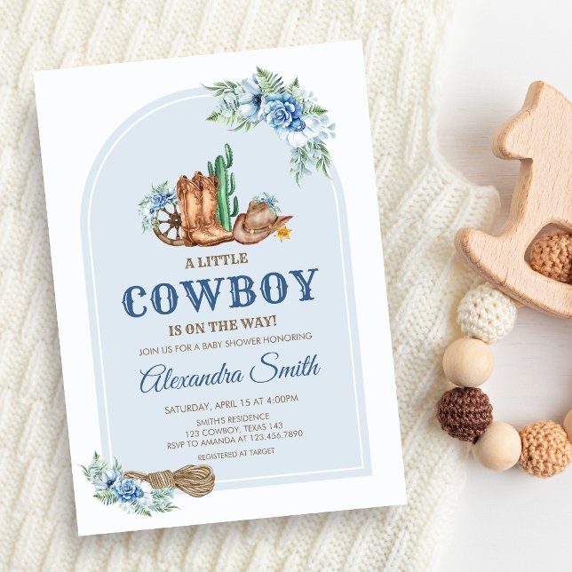 Invitation Baby Shower Cow-boy (A Little Cowboy Baby Shower Invitation)