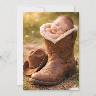 Invitation Baby Shower Cow-boy 
