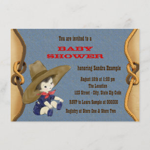 Invitation Baby Shower Cowboy