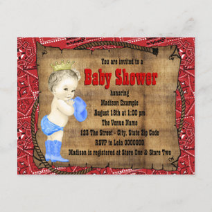 Invitation Baby shower Cowboy