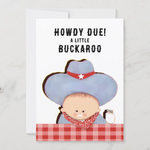 Invitation Baby shower Cowboy