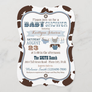 Invitation Baby shower Cowboy Bandanna Jumper