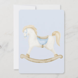 Invitation Baby Shower Cowboy Cheval à Bascule Bohème Vintage