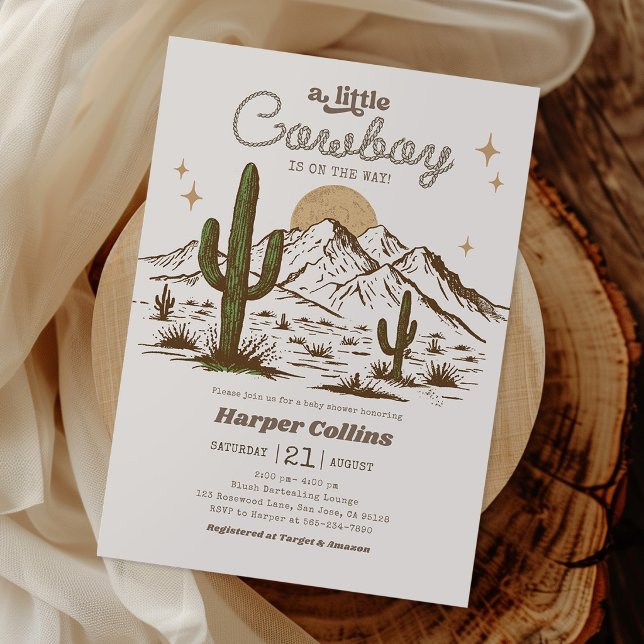 Invitation Baby Shower Cowboy Western (Créateur téléchargé)