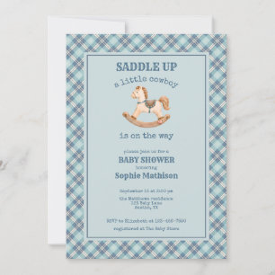 Invitation Baby-Shower Cowboy Western Country Boy