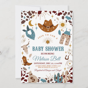 Invitation Baby shower Cowboy Wild West Invitation