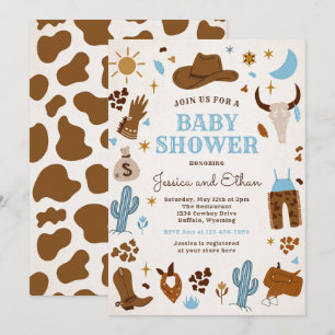 Invitation Baby shower Cowboy Wild West Rodeo Ranch