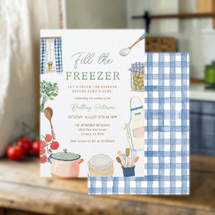 Invitation Baby Shower Cuisine Remplir le Congélateur