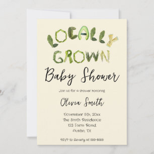 Invitation Baby shower cultivé localement
