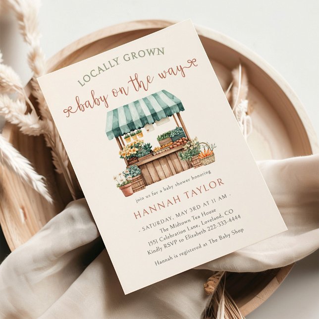Invitation Baby shower cultivé localement (Créateur téléchargé)