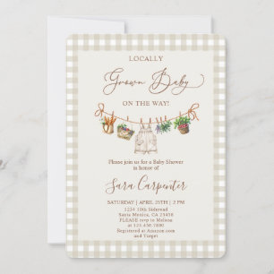Invitation Baby shower cultivé localement