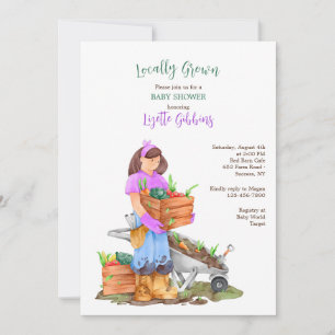 Invitation Baby shower cultivé localement