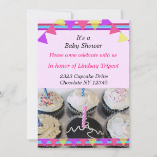 Invitation Baby shower Cupcakes