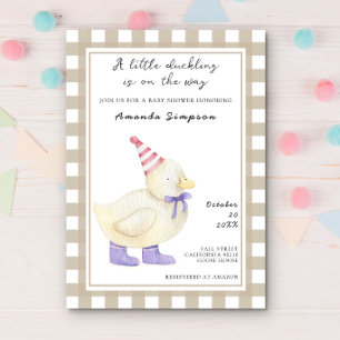 Invitation Baby shower Cute Duck
