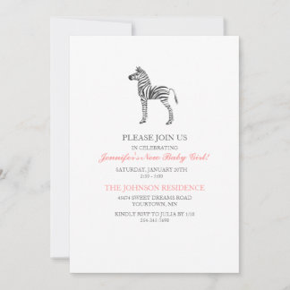 Invitation Baby shower Cute Zebra