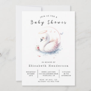 Invitation Baby shower cygne neutre et imprimable