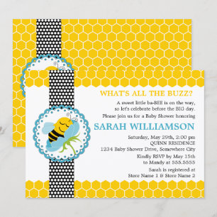 Invitation Baby shower d'abeilles