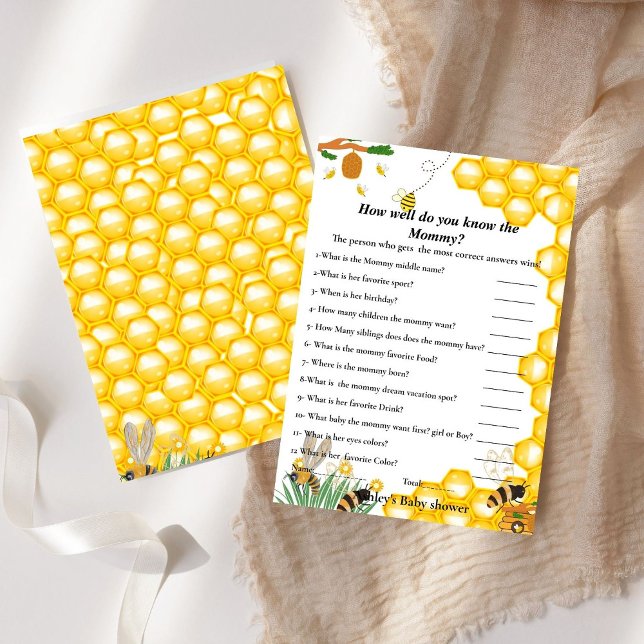 Invitation Baby shower d'abeilles Comme vous connaissez bien  (Créateur téléchargé)
