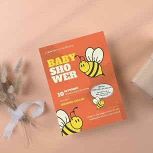 Invitation Baby shower d'abeilles mignonnes
