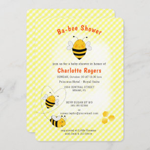 Invitation Baby shower d'abeilles Sexe Neutral