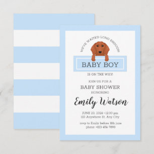 Invitation Baby shower Dachshund