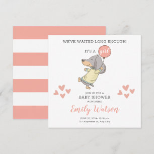 Invitation Baby shower Dachshund