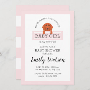 Invitation Baby shower Dachshund