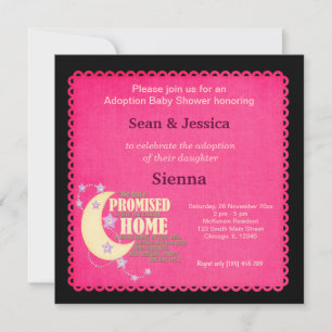 Invitation Baby shower d'adoption fille