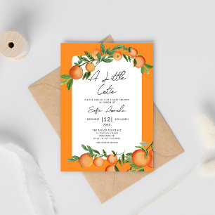 Invitation Baby shower d'agrumes à l'eau orange de Little Cut