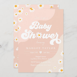 Invitation Baby shower Daisy Boho Hippy Vibes Baby shower