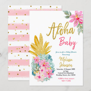 Invitation baby shower d'Aloha