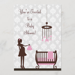 Invitation Baby shower Damas : Fille :Invitation
