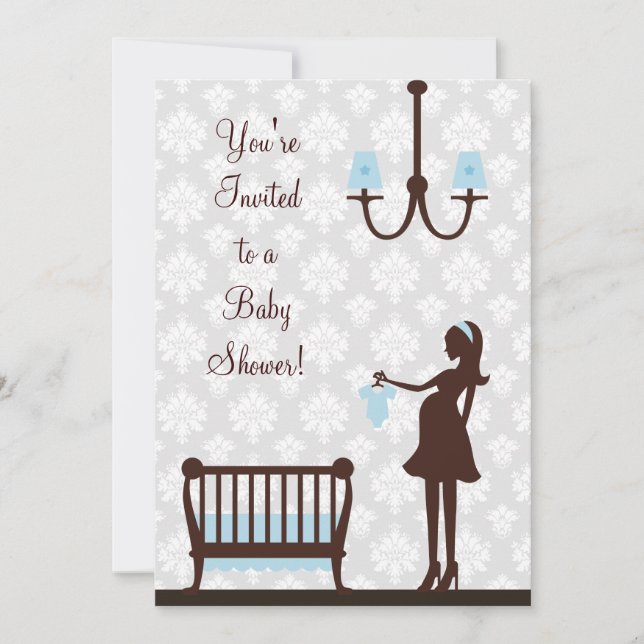 Invitation Baby shower Damas : Garçon :Invitation (Devant)