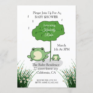 Invitation Baby shower d'amour de la grenouille-mè