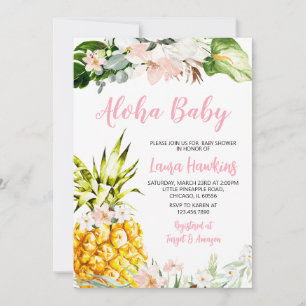 Invitation Baby shower d'ananas