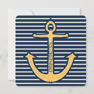 Invitation Baby shower d'Ancre de la Marine