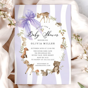 Invitation Baby shower d'animaux boisés modernes