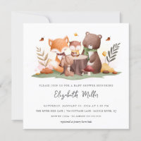 Baby shower d'animaux de bois doux