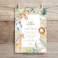 Baby shower d'animaux de safari de saumons kéta ne