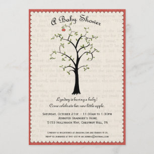 Invitation Baby shower d'Apple Tree